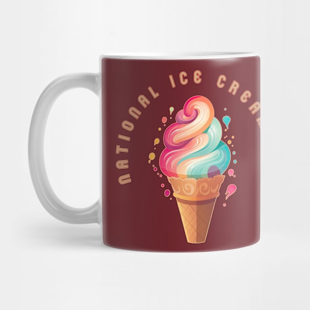 National Ice Cream Day Ice Cream Cone by DanielLiamGill